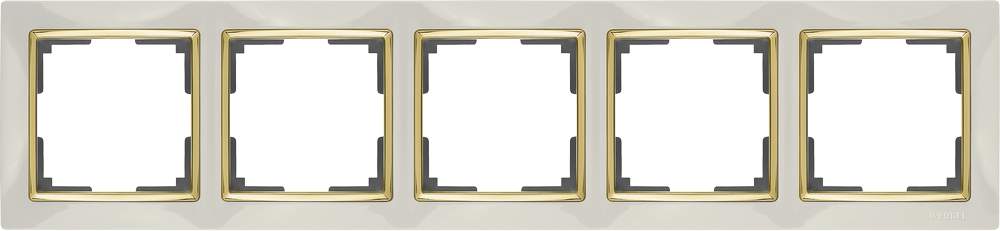 Рамка  Frame сл.кость/золото 5-м  WL03-05-ivory-GD Пластик Snabb - W0051932