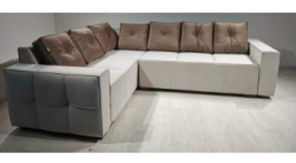 Диван Малахит 4  ДУ Карат 05 какао/Карат 20 т.кор.