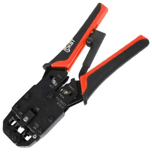 Кримпер для обжима КВТ многоф.с 3-мя смен.модулями  RJ-45 RJ-12 RJ-11 - 79759