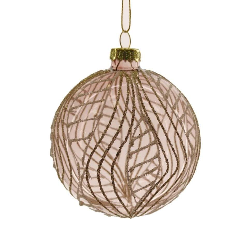 REMECO COLLECTION Игрушка елочная Шар 753377 золото/прозрачный стекло 8см