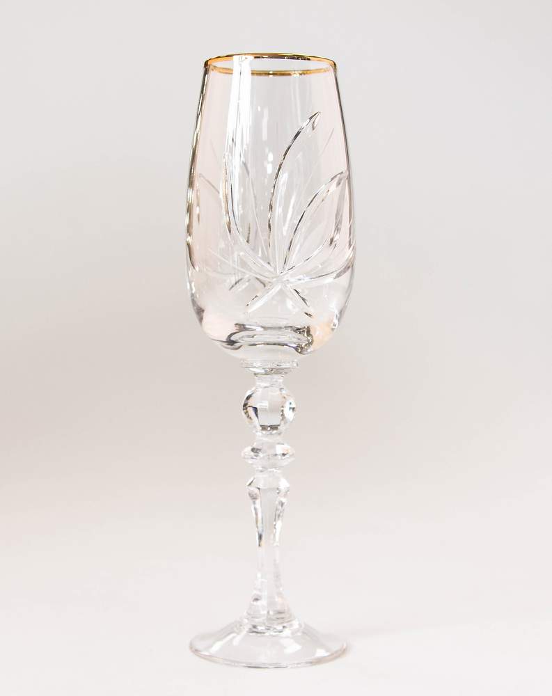 НЕМАН 900/43 золото Набор 7565/210гр бокалы д/шампанского 6шт Цветок