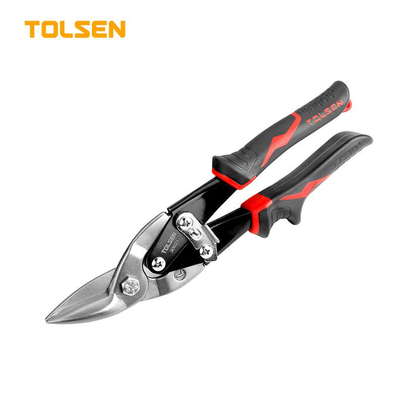 Ножницы по металлу  TOLSEN GriPro  250мм  левый рез.,CrMo,двухк.рукоятки  30021