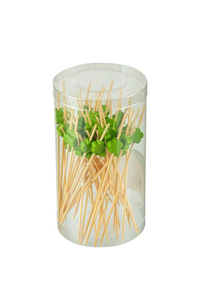 КАТУНЬ бамбук Палочки д/канапе Цветок 50шт зеленый КТ-ПК-Зел