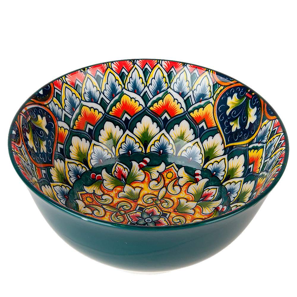 NOUVELLE HOME Arabesque зеленый Салатник 0860077 700мл 16см