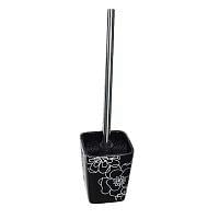 Ерш д/унитаза напольный акриловый  со стразами  черный  807