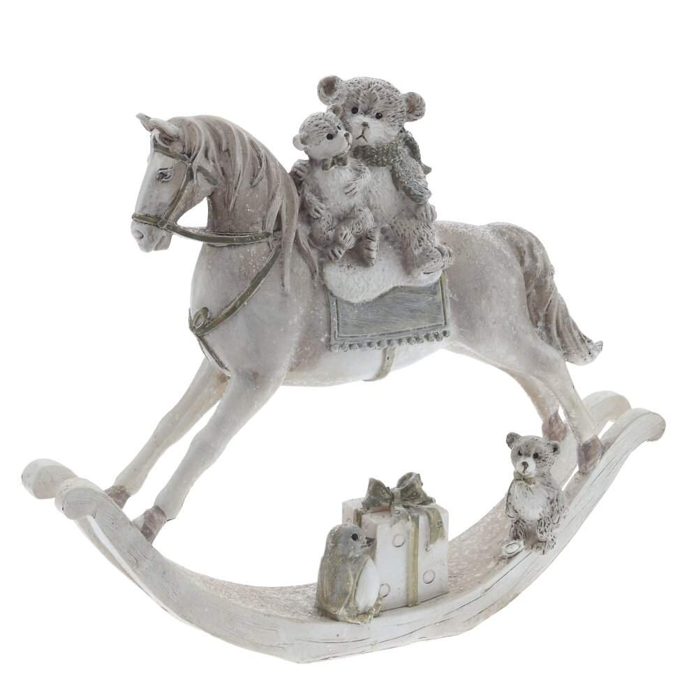 REMECO COLLECTION Фигурка 811112 Лошадка-качалка с медвежатами 28х6х24см (полимер)