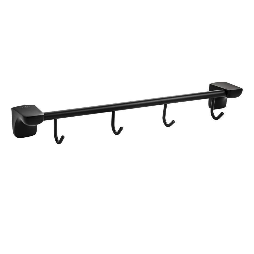 Вешалка  4 крючка  прямая  76205  Titan  черного цвета