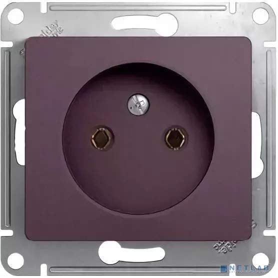 Розетка SE Glossa  Сиреневый туман  1-м  з/ш с зазем.  16А  250В GSL001445