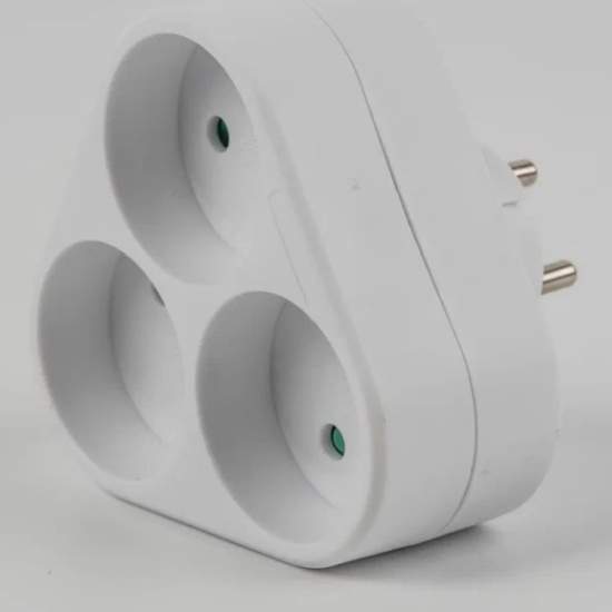Разветвитель Uniel S-ES3-16F WHITE  б/з 3 гн.  16А  3500Вт  Белый  UL-00011237