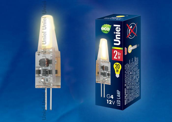 Лампа Uniel LED-JC-12/2W/WW/G4/CL  SIZ05TR  UL-00000184