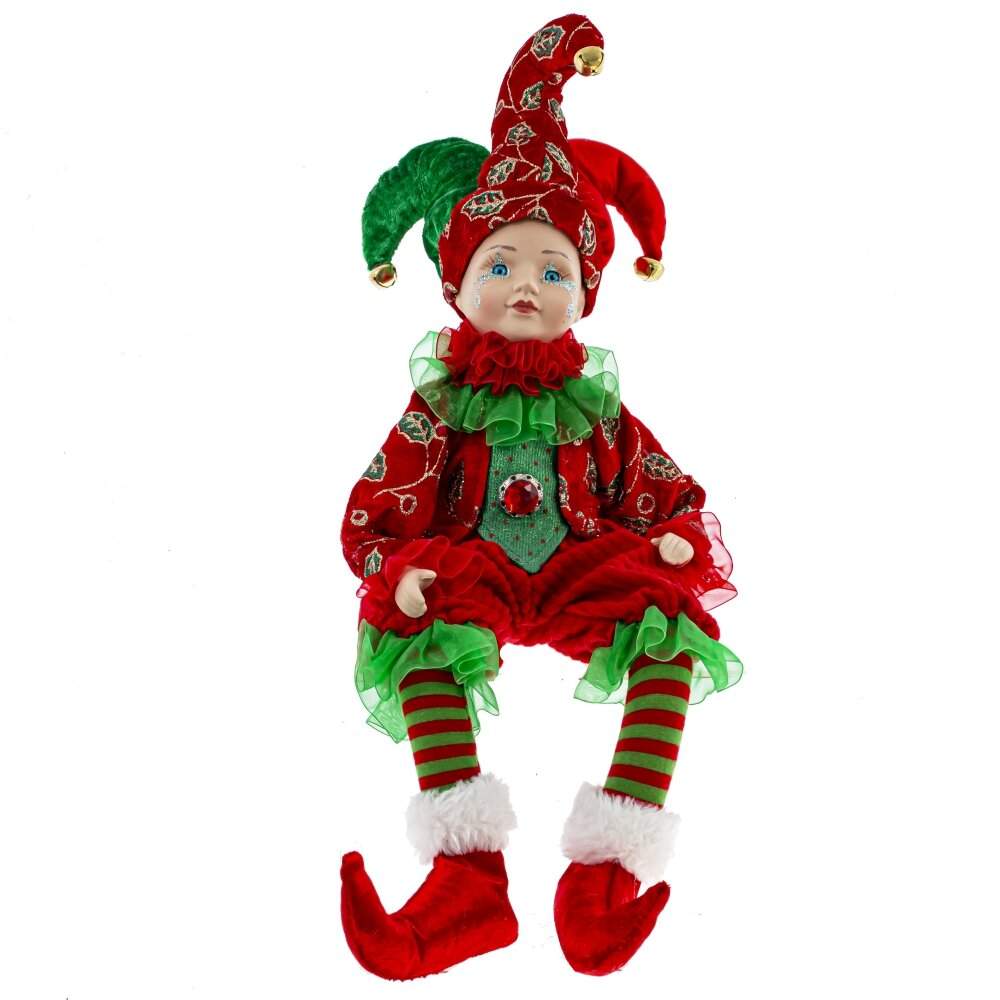 REMECO COLLECTION Изделие декоративное 807224 Клоун (музыка,движение) красный/зеленый 15х13х25/50см 