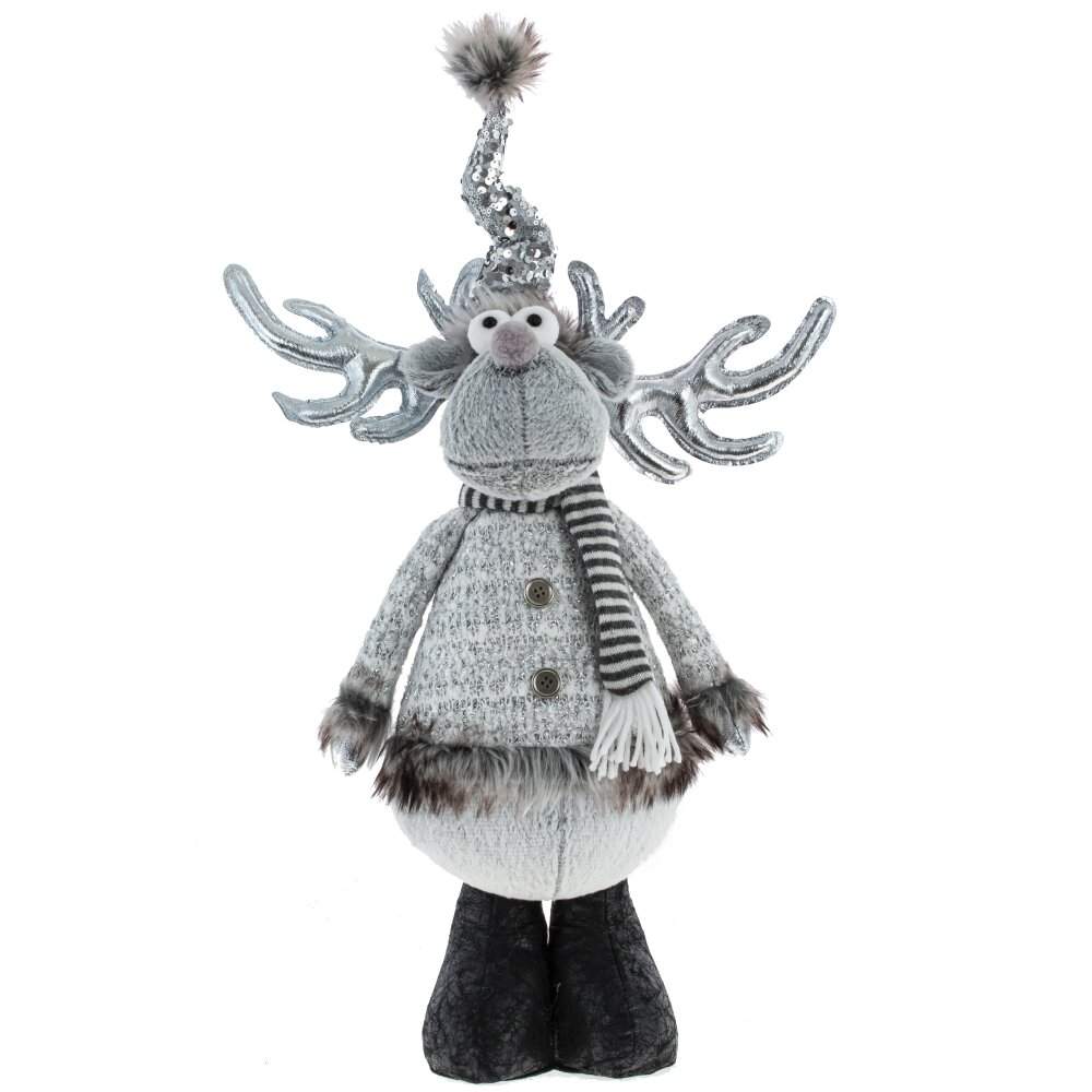 REMECO COLLECTION Игрушка набивная 792864 Олень серый/серебро 35х14х42/61см