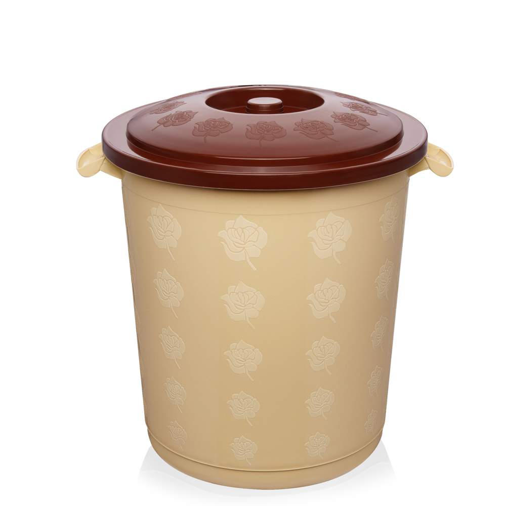 ЭЛЬФПЛАСТ Бак хозяйственный 012 Антей 25л с крышкой бежевый 350х390мм