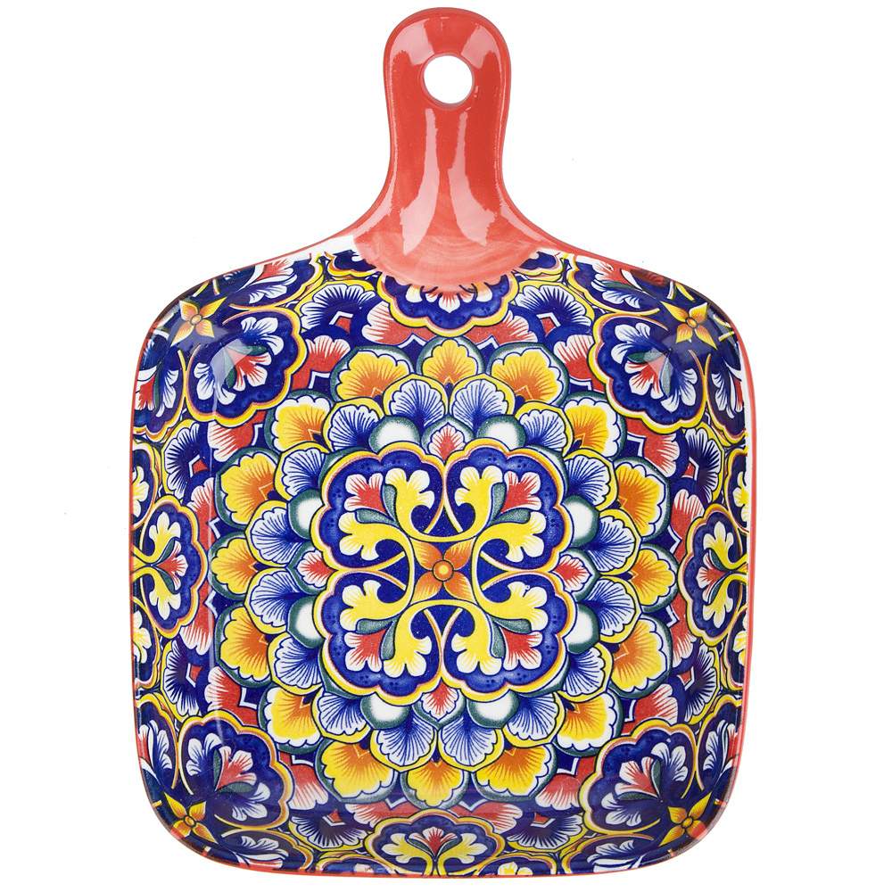 NOUVELLE HOME Arabesque красный Блюдо 0860104 с ручкой 23х14,5х3,5см