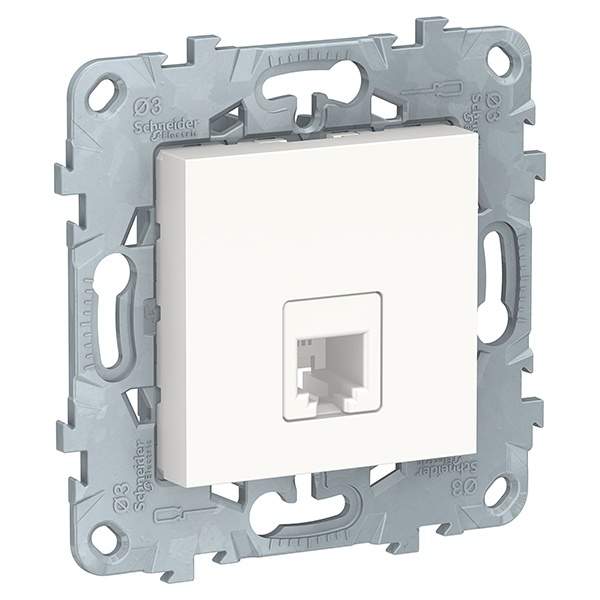 Розетка телеф. UNICA NEW RJ11 одиноч. 4 контакта бел. SchE NU549218