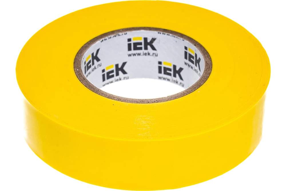 Изолента ПВХ 0,18х19мм жел. (рул.20м)ИЭК UIZ-20-10-K05