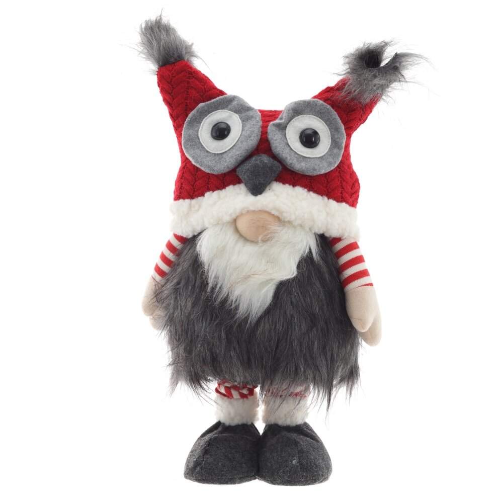 REMECO COLLECTION Игрушка набивная 822412 Гном красный/серый 28х18х48/80см