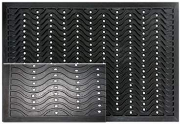 Коврик  резиновый  50х80  Волна  черный  SUNSTEP