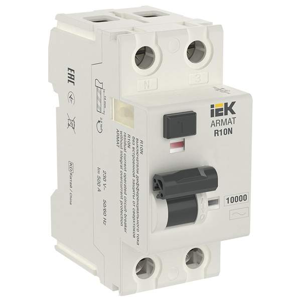УЗО ИЭК ВДТ R10N  2Р 40А 30МА  тип AC AR-R10N-2-040C030 / 1597206