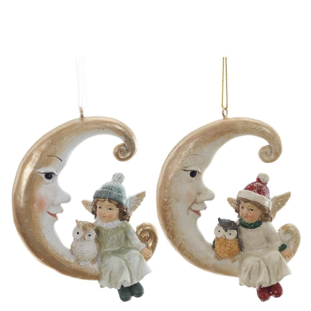 REMECO COLLECTION Украшение 822986 подвесное Ангел на луне 7х2,5х10см 2 вида (полимер) 