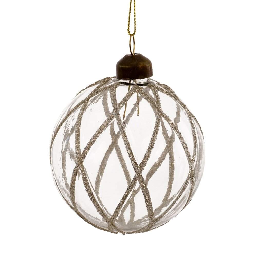 REMECO COLLECTION Игрушка елочная Шар 809466 золото/прозрачный стекло 8см