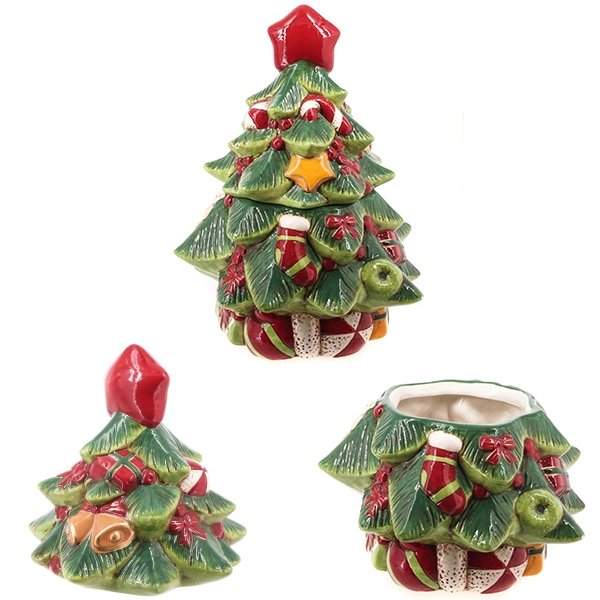 REMECO COLLECTION Конфетница 233058 Елка 2250мл 24,5х24х30,5см керамика