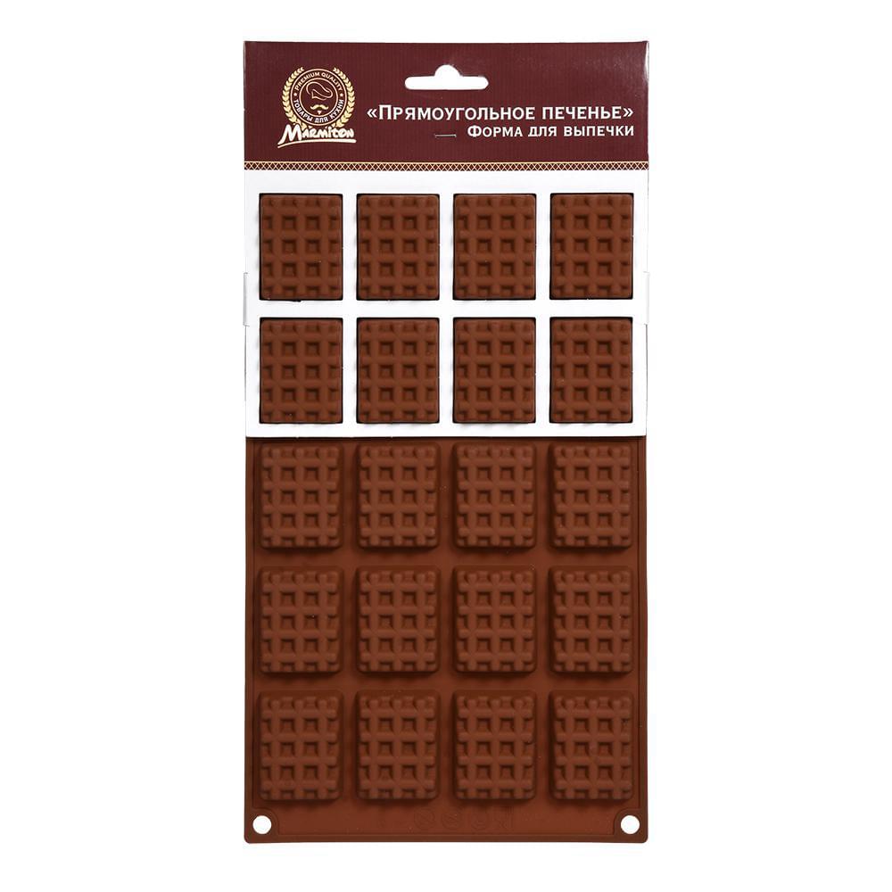 MARMITON Форма 17121 силикон Прямоугольное печенье 20 ячеек 30*17см 