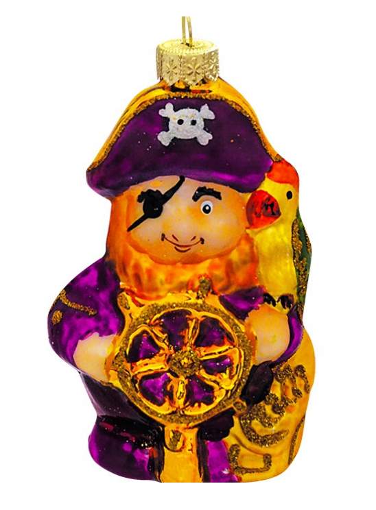 КОЛОМЕЕВ Игрушка елочная Пират 11см (стекло) ФУ-548
