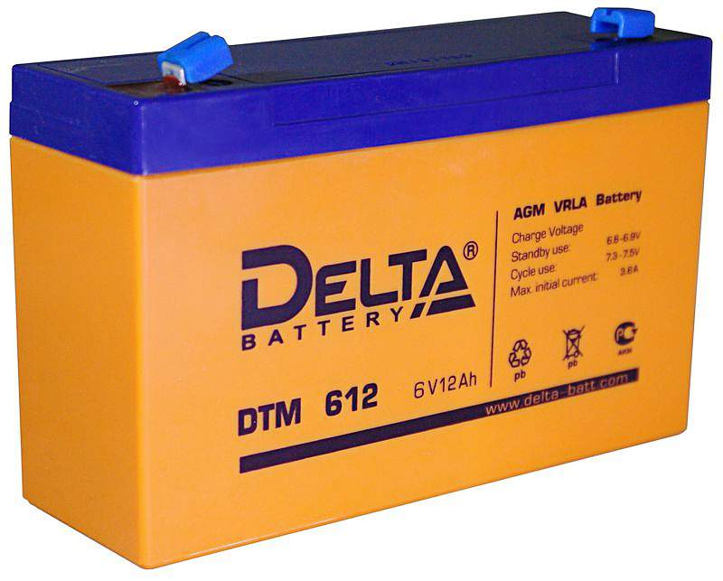 Аккумулятор DELTA DTM 612  6В/12А