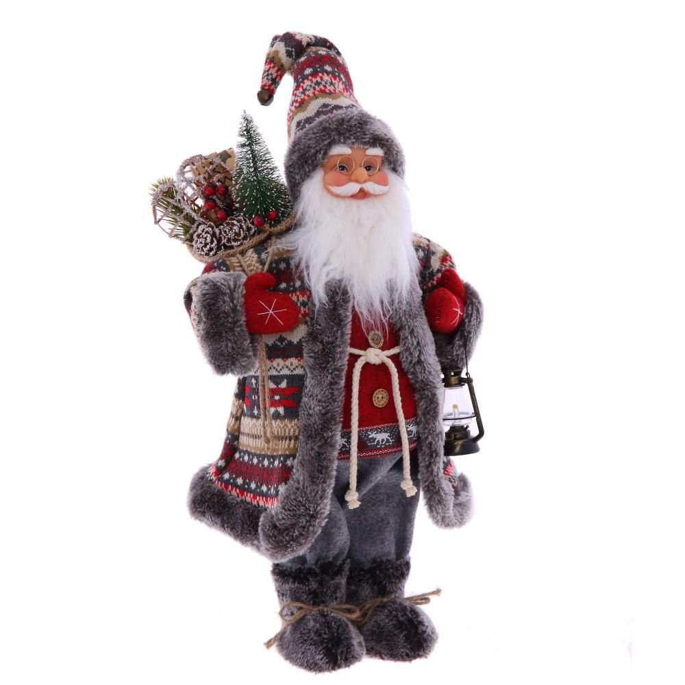 REMECO COLLECTION Дед Мороз 752773 красный/серый 23х13х46/59см 