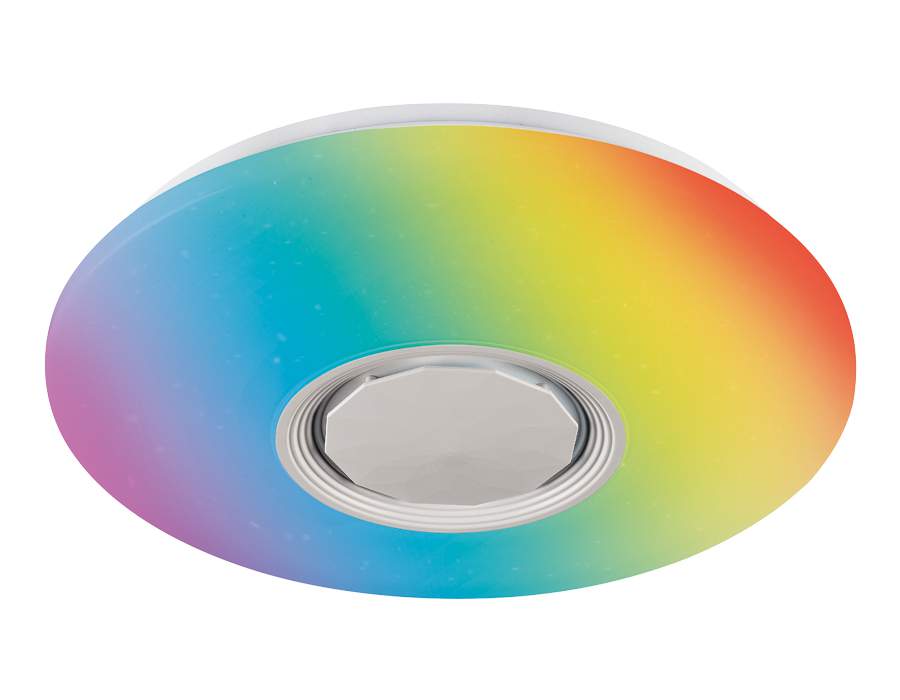 FF200 WH/CH белый/хром  48W D395*80 Светильник муз. с подсв.RGB