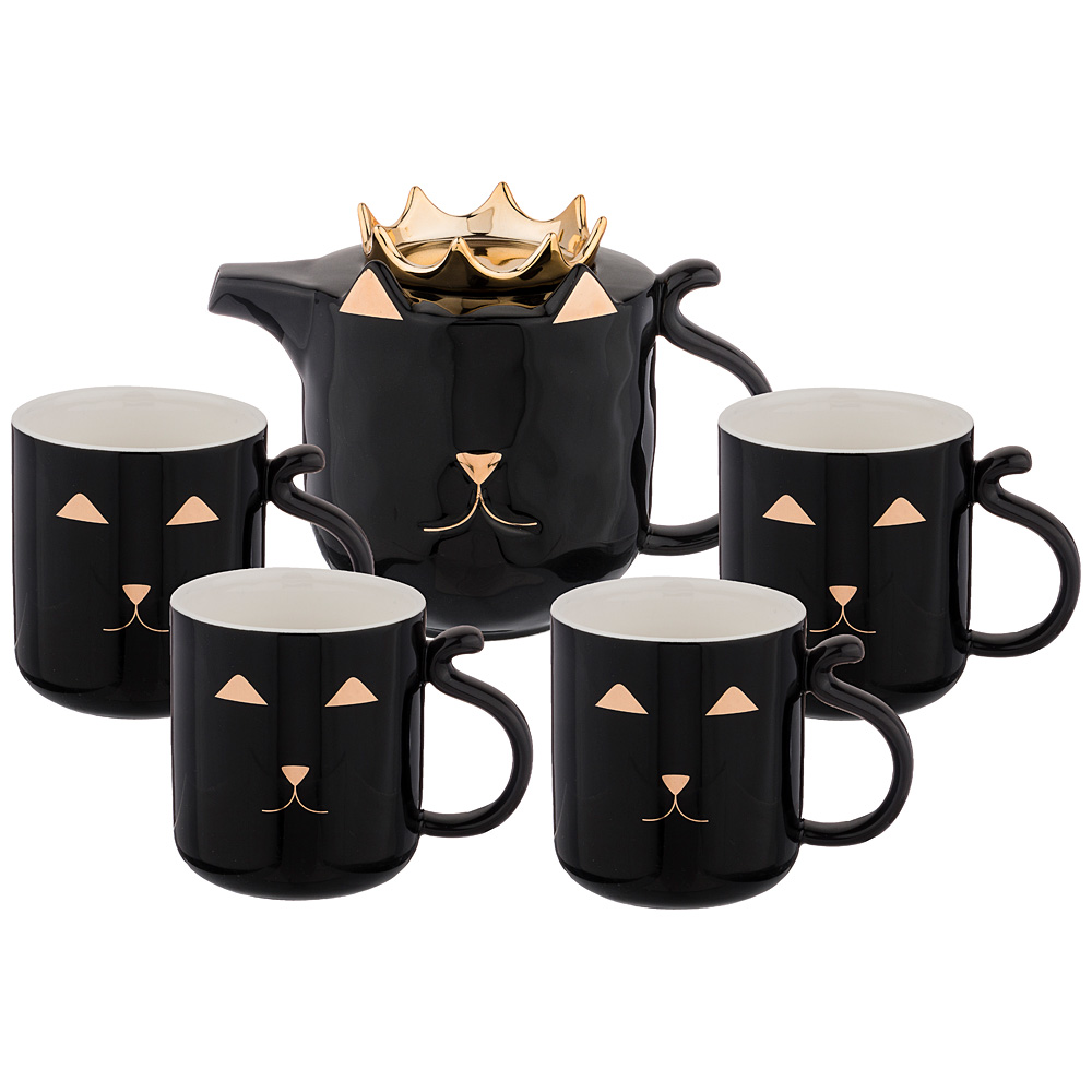 LEFARD Набор чайный 90-1001 5пр/4перс 900мл/270мл Break Time черный