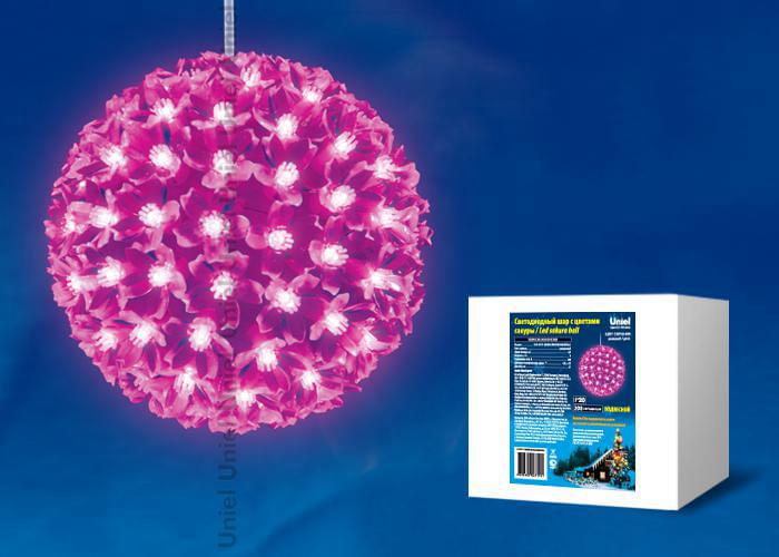 Фигура с/д ULD-H2121-200/DTA Pink IP20 Sakura Ball  D21см  Шар с цветами сакуры 09573