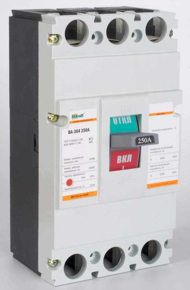 Авт.выкл. DEKraft  3п  ВА-304  250А  35кА   21013DEK