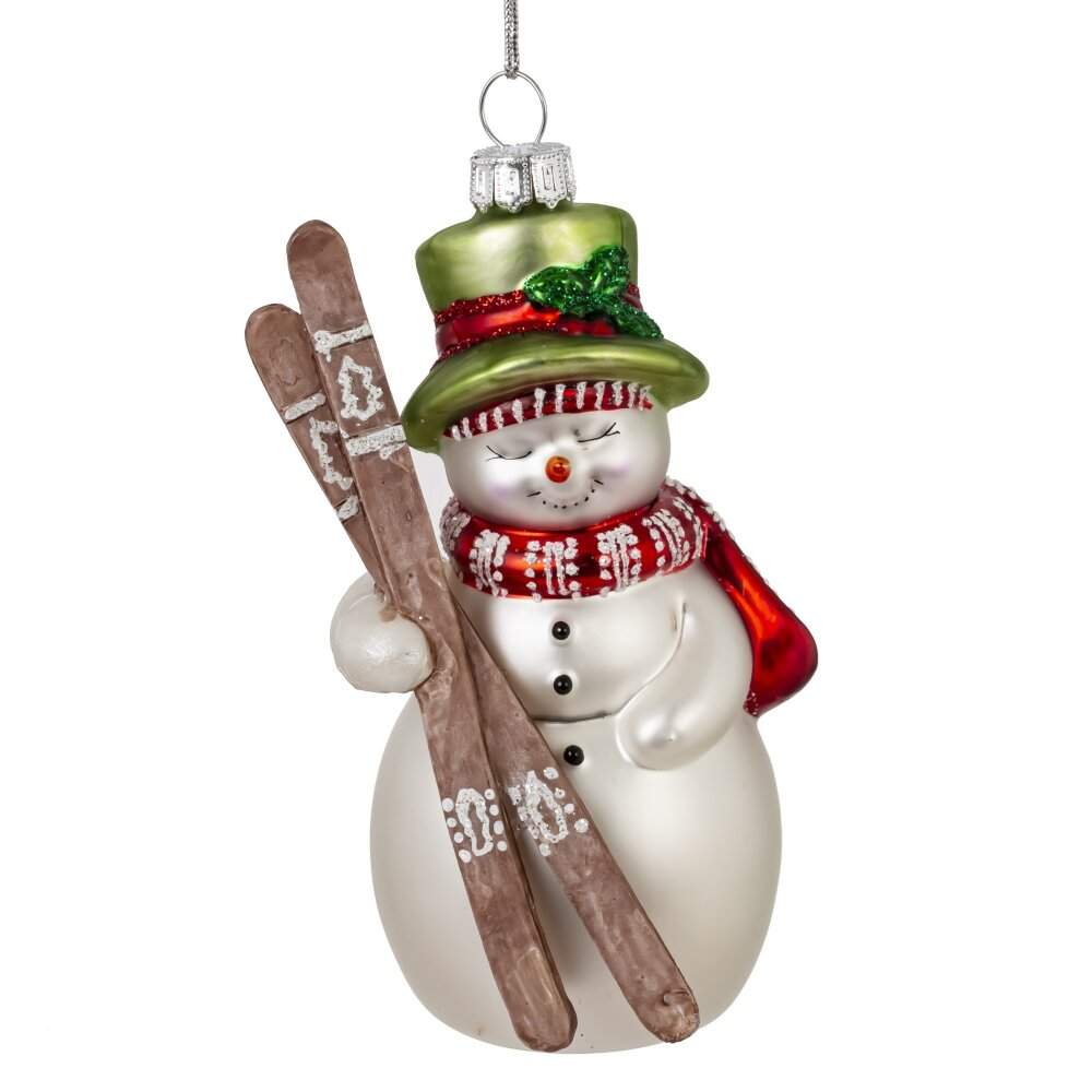 REMECO COLLECTION Игрушка елочная 813794 Снеговик 6,5х6,5х12,5см (стекло)  