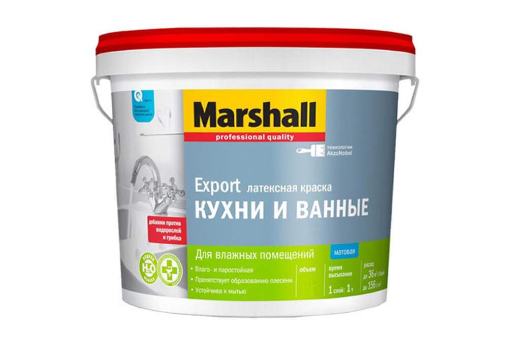 Краска Marshall / Masterline Кухни и Ванные  BW 9л  5316072