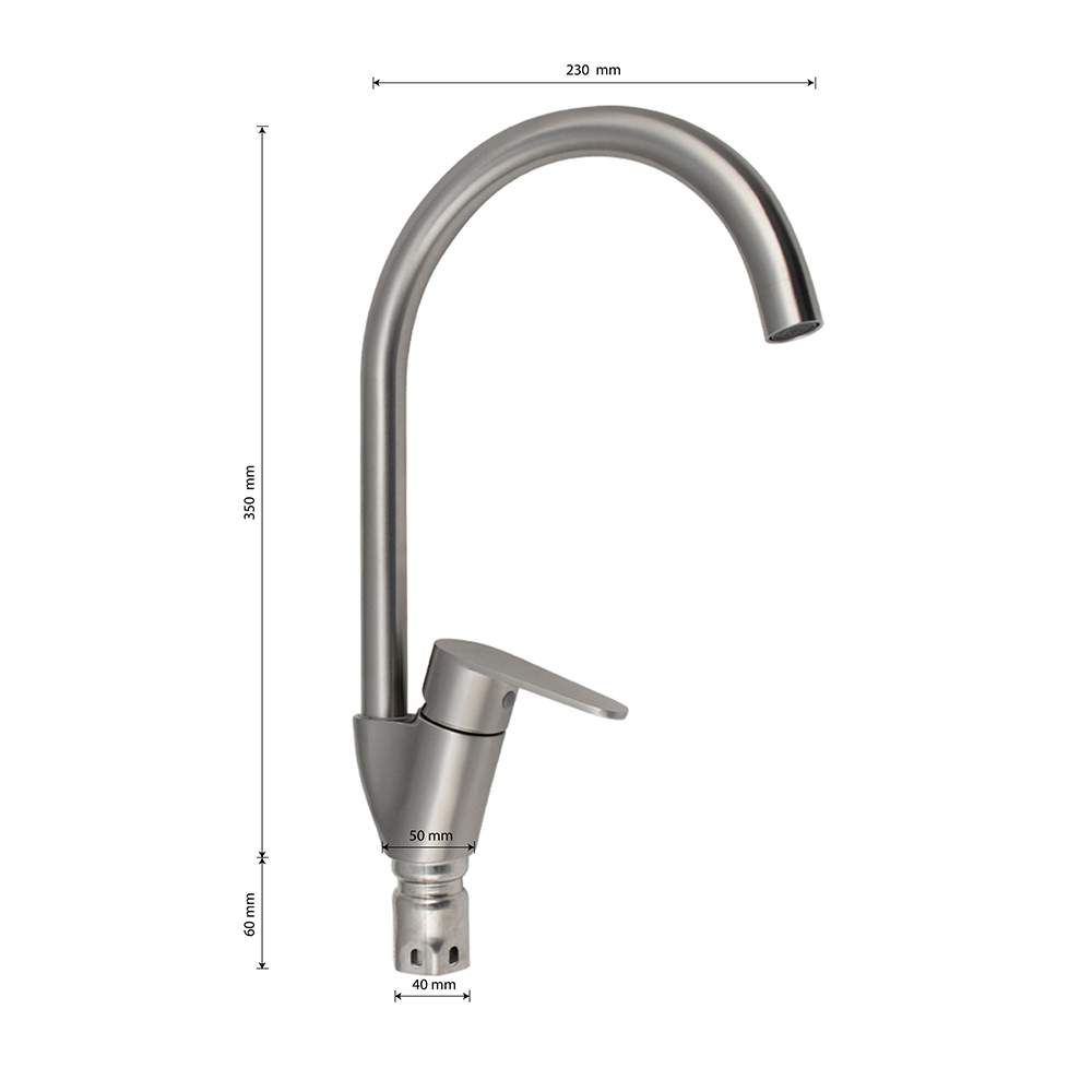 Смеситель Magnus  9245 кухонный боковой шаровый