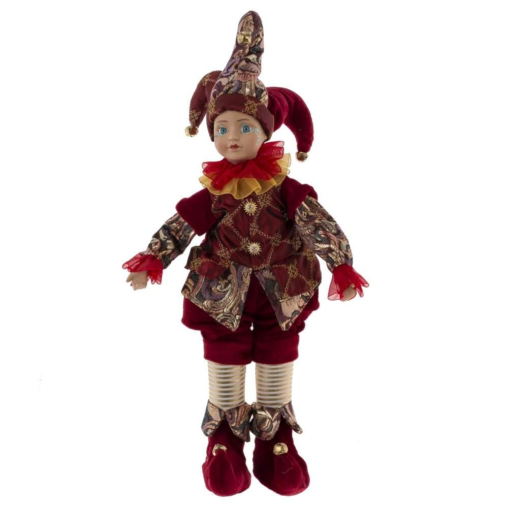 REMECO COLLECTION Игрушка набивная 764803 Клоун (музыка,движение) бордо/золото 16х14х50см