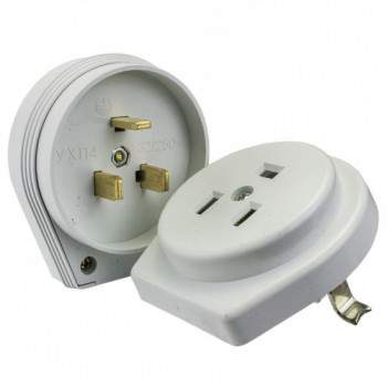 Разъем РШ-ВШ 32А 250В 2Р+РЕ скрыт.уст.бел. 1236/474906