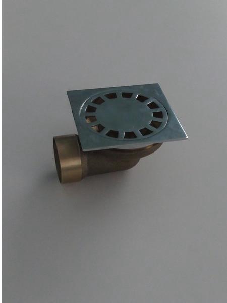 Трап латунный  150х150  50мм  горизонтальный низ-бронза  00066