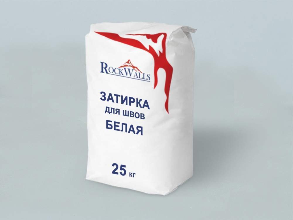 Затирка для камня Rock Walls (Белая 25кг) 48 меш/под