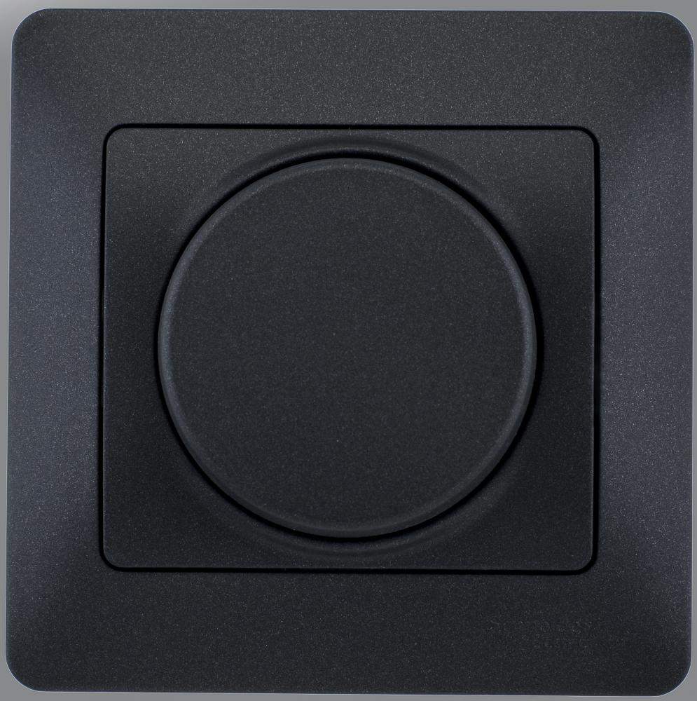 Светорегулятор (диммер) SE Glossa  Графит  300Вт поворотн. в сборе  GSL001334