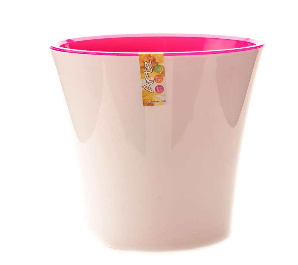 Кашпо  Арте  3,5л  бел/лил  ЭД  П5732