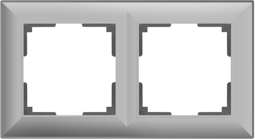 Рамка  Frame серебро 2-м  WL14-02 Пластик Fiore - W0022206