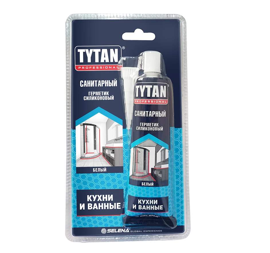 Герметик Tytan силиконовый Санитарный бесцв. 85мл 17649  (Тюбик)