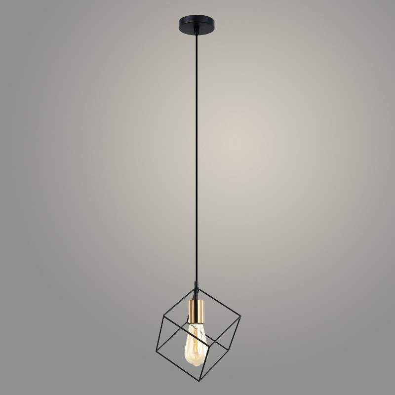 MDM-4244/1 BK+BRO  Подвес 1*60W E27 черный/коричневый