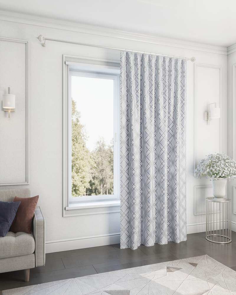 Штора  Портьерная  Z1807-8 Блэкаут  200х260  серая (полиэстер)