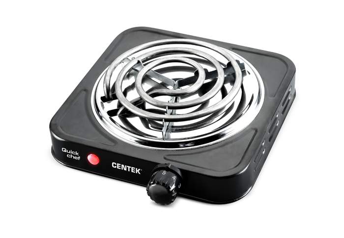 Плитка эл. Centek CT-1508 1конф. ТЭН 140мм 1000Вт Black