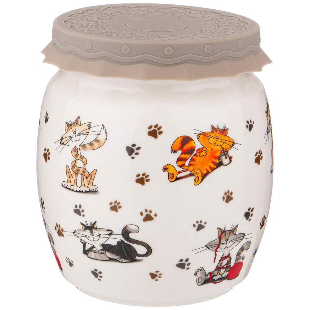 LEFARD Банка 359-570 Веселые друзья 1000мл с силиконовой крышкой  