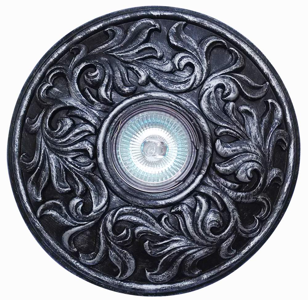 Светильник галогенный FT 420 MR 16  гипс серебро d=180мм